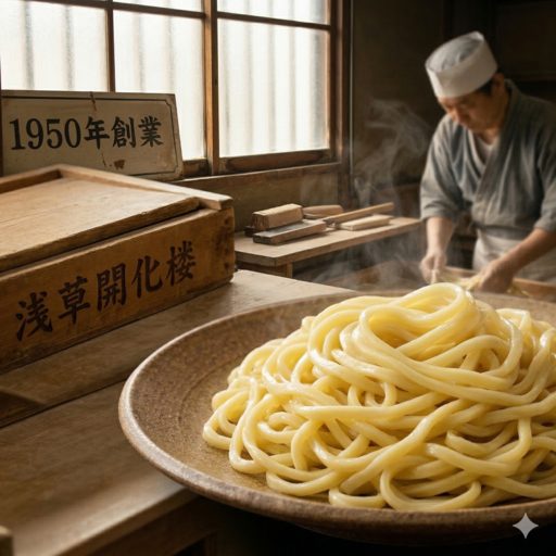 浅草開化楼の麺